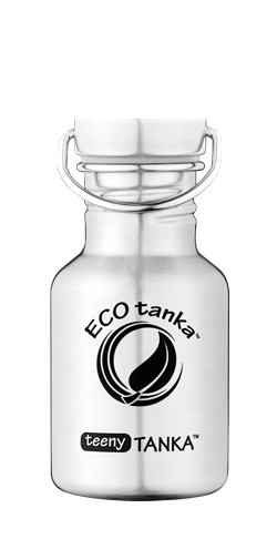 teenytanka with stainless steel classic lid ECOtanka teenyTANKA 350ml stainless steel bottle with classic lid