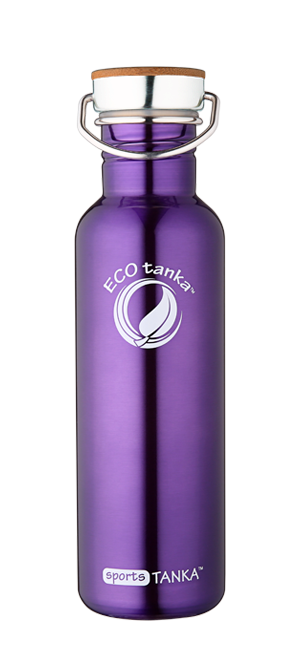 ECOtanka sportsTANKA 800ml stainless steel bottle ECOtanka sportstanka with stainless steel bamboo lid Purple