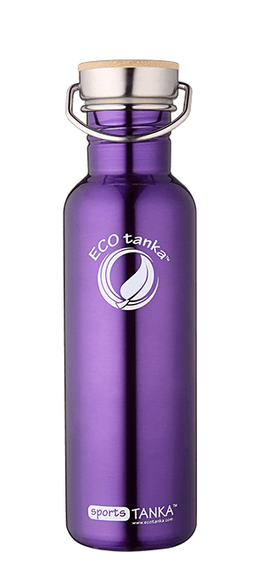 ECOtanka sportsTANKA 800ml stainless steel bottle ECOtanka sportstanka with stainless steel bamboo lid Purple