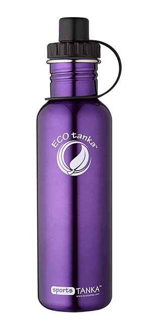 ECOtanka sportsTANKA 800ml stainless steel bottle ECOtanka sportstanka with sports lid Purple