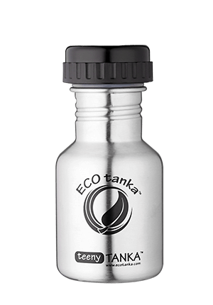 teenytanka with adaptor lid ECOtanka teenyTANKA 350ml stainless steel bottle with adaptor lid