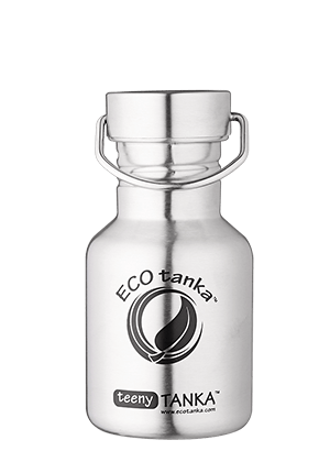 teenytanka with stainless steel classic lid ECOtanka teenyTANKA 350ml stainless steel bottle with classic lid