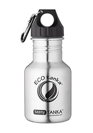 teenytanka with poly loop lid ECOtanka teenyTANKA 350ml stainless steel bottle with poly loop lid